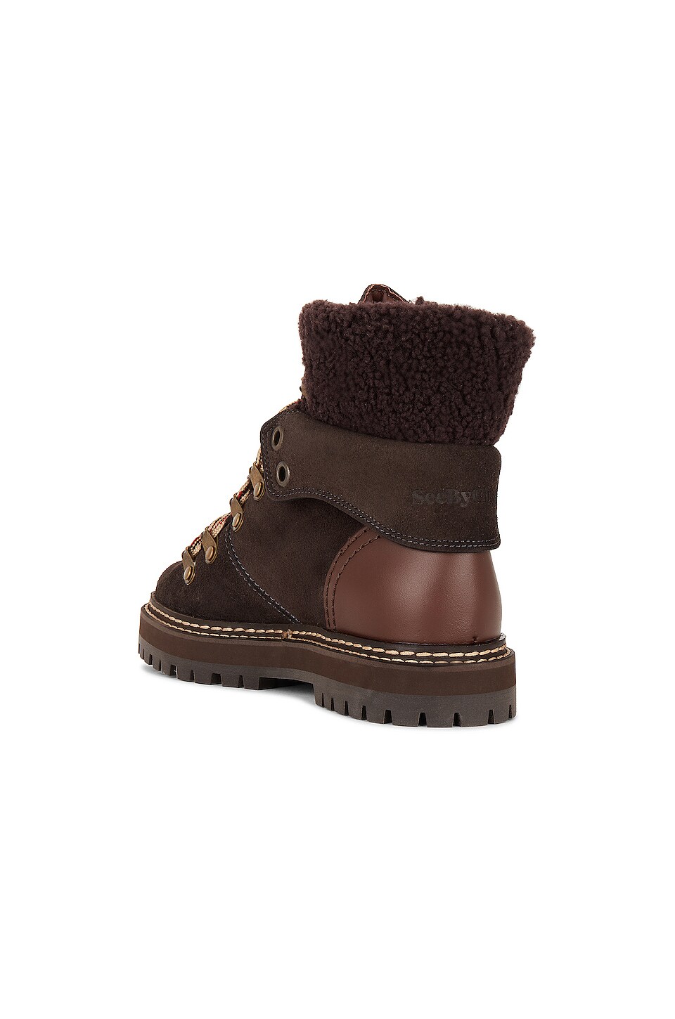 See By Chloe Eileen Boot in Grey Shearling | REVOLVE