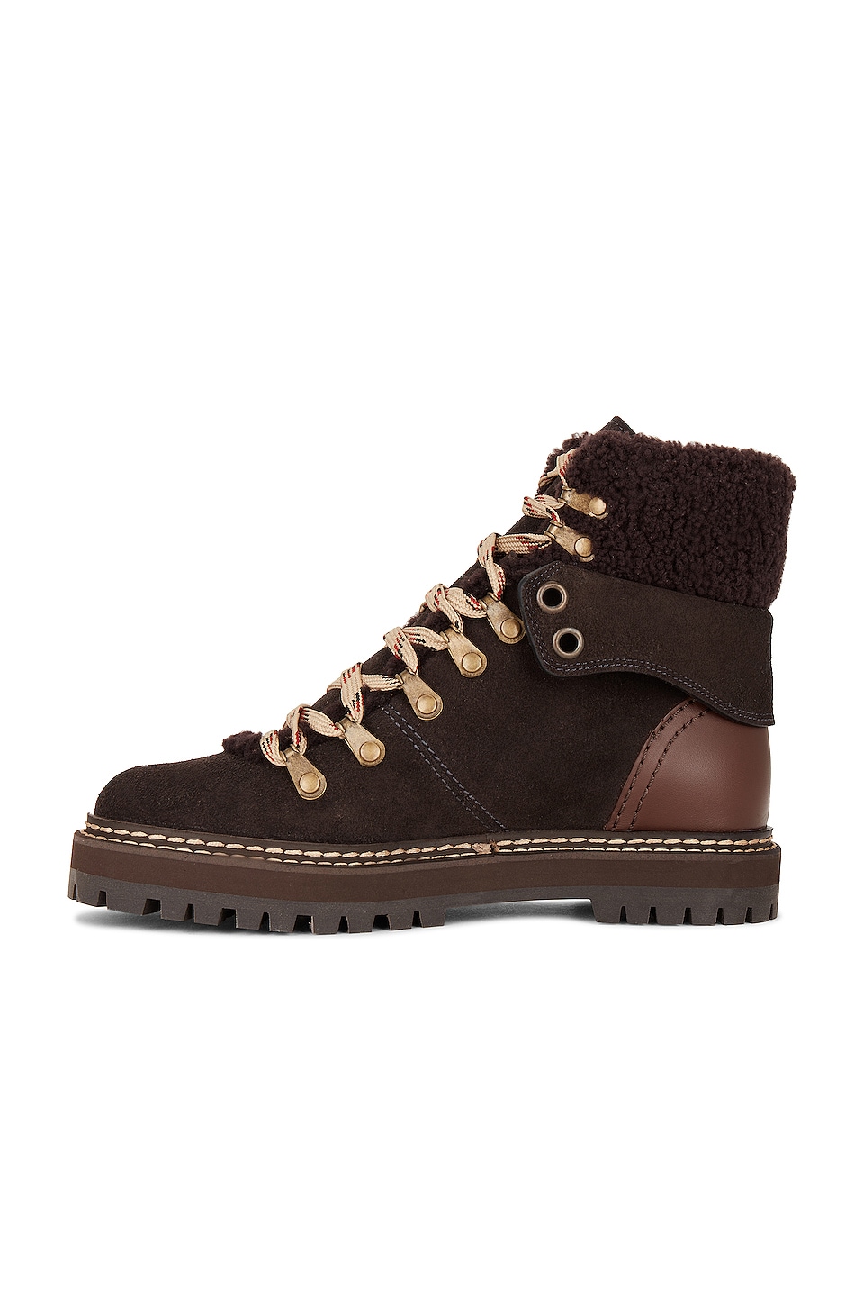 See By Chloe Eileen Boot in Grey Shearling | REVOLVE