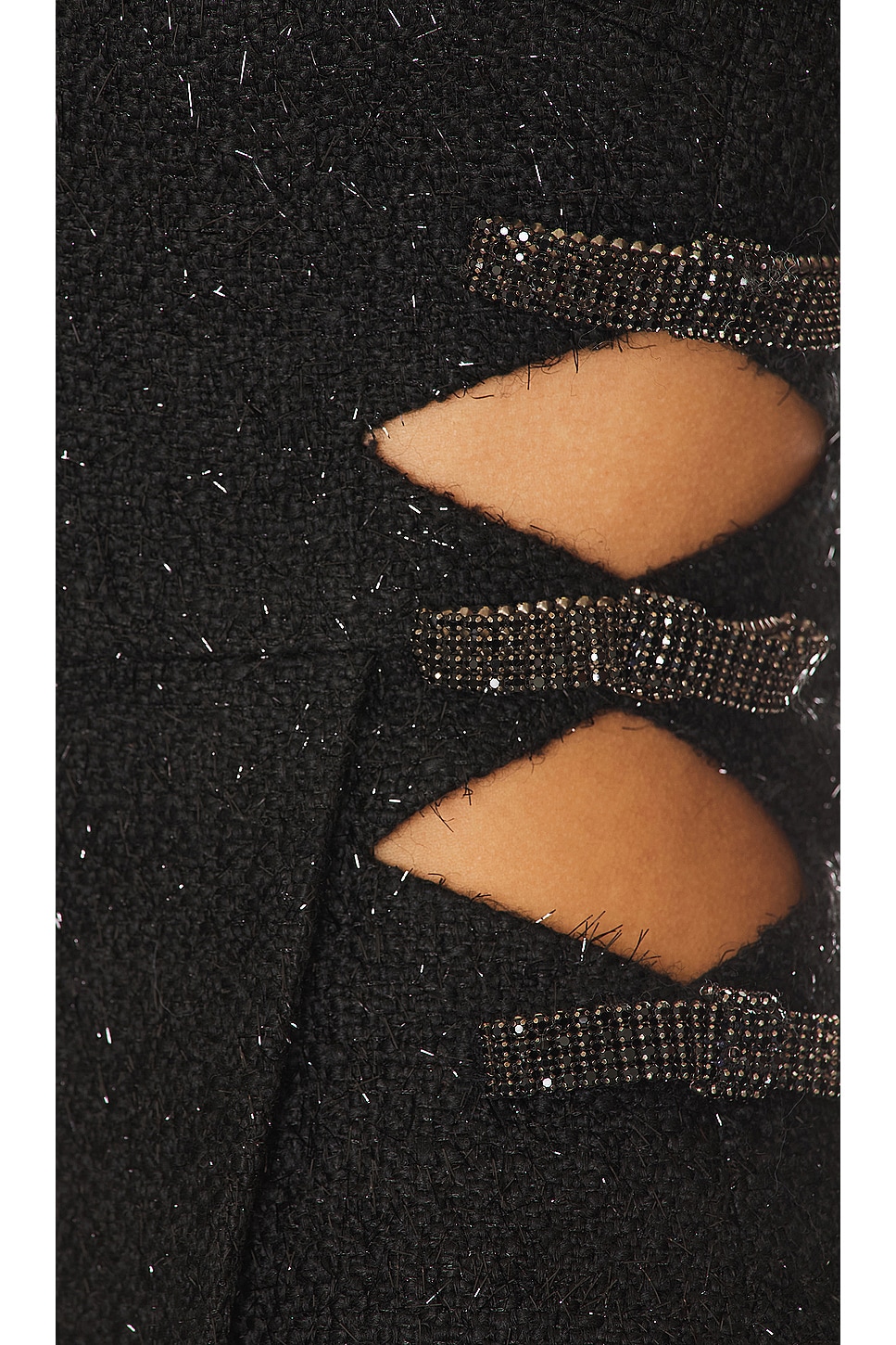 self portrait black boucle bow mini dress self-portrait - Black Boucle Bow Midi Dress