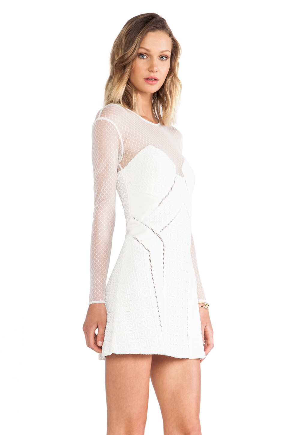 self-portrait White Night A-Line Dress in White