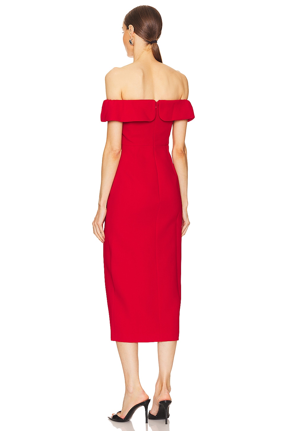 SELF PORTRAIT フラワレスミティトレス RS25922M RED self-portrait Flower Lace Mini Dress in Red | FWRD