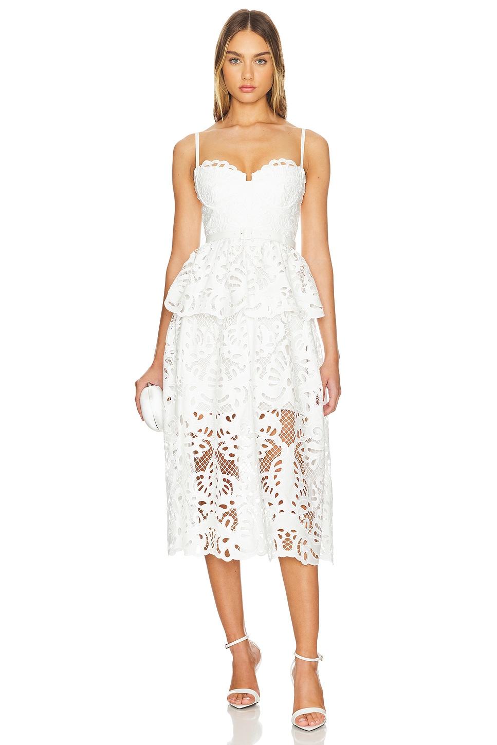 self-portrait Tiered Midi Dress