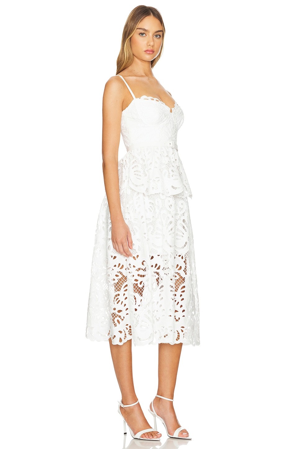 self-portrait Tiered Midi Dress thumbnail