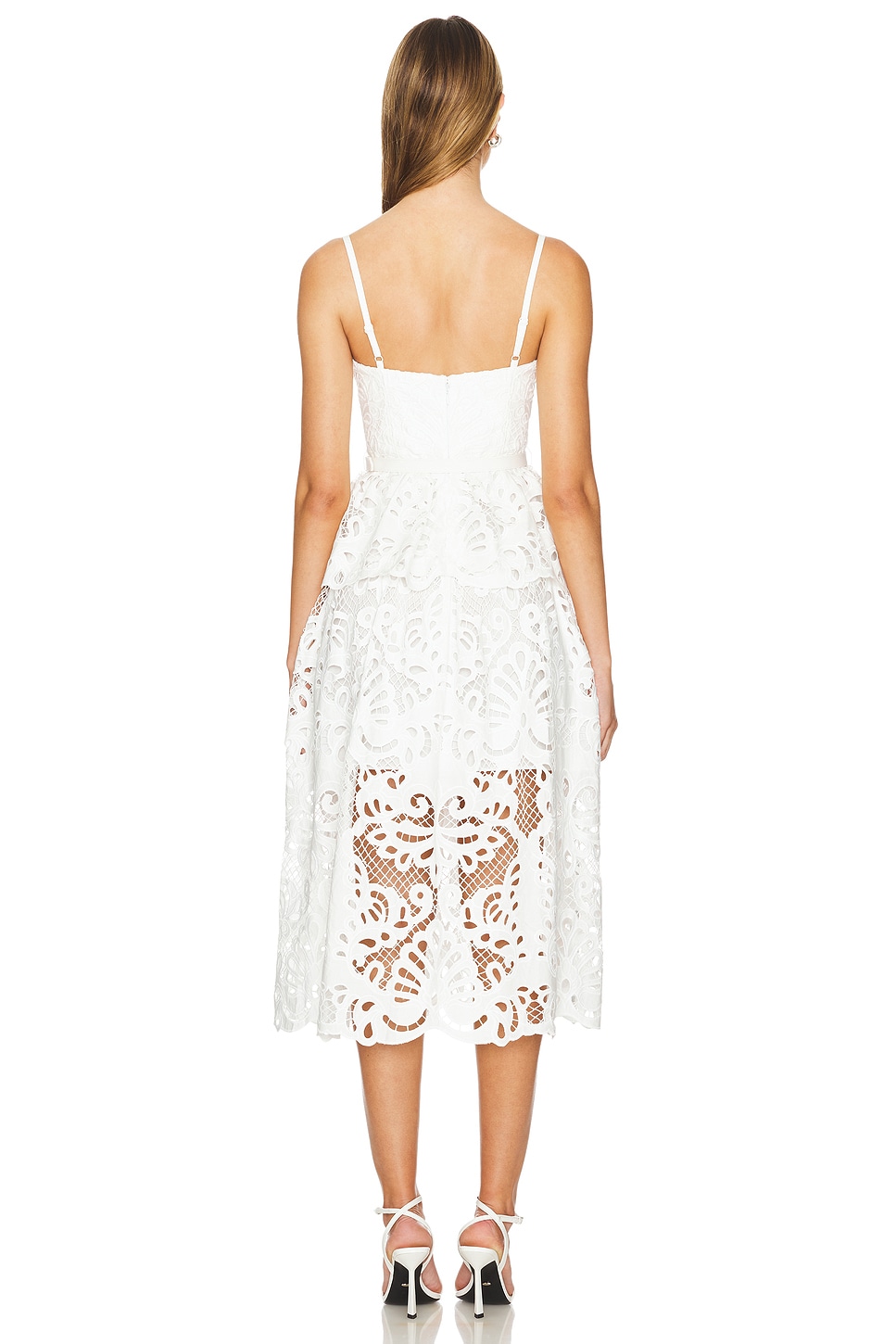 self-portrait Tiered Midi Dress thumbnail