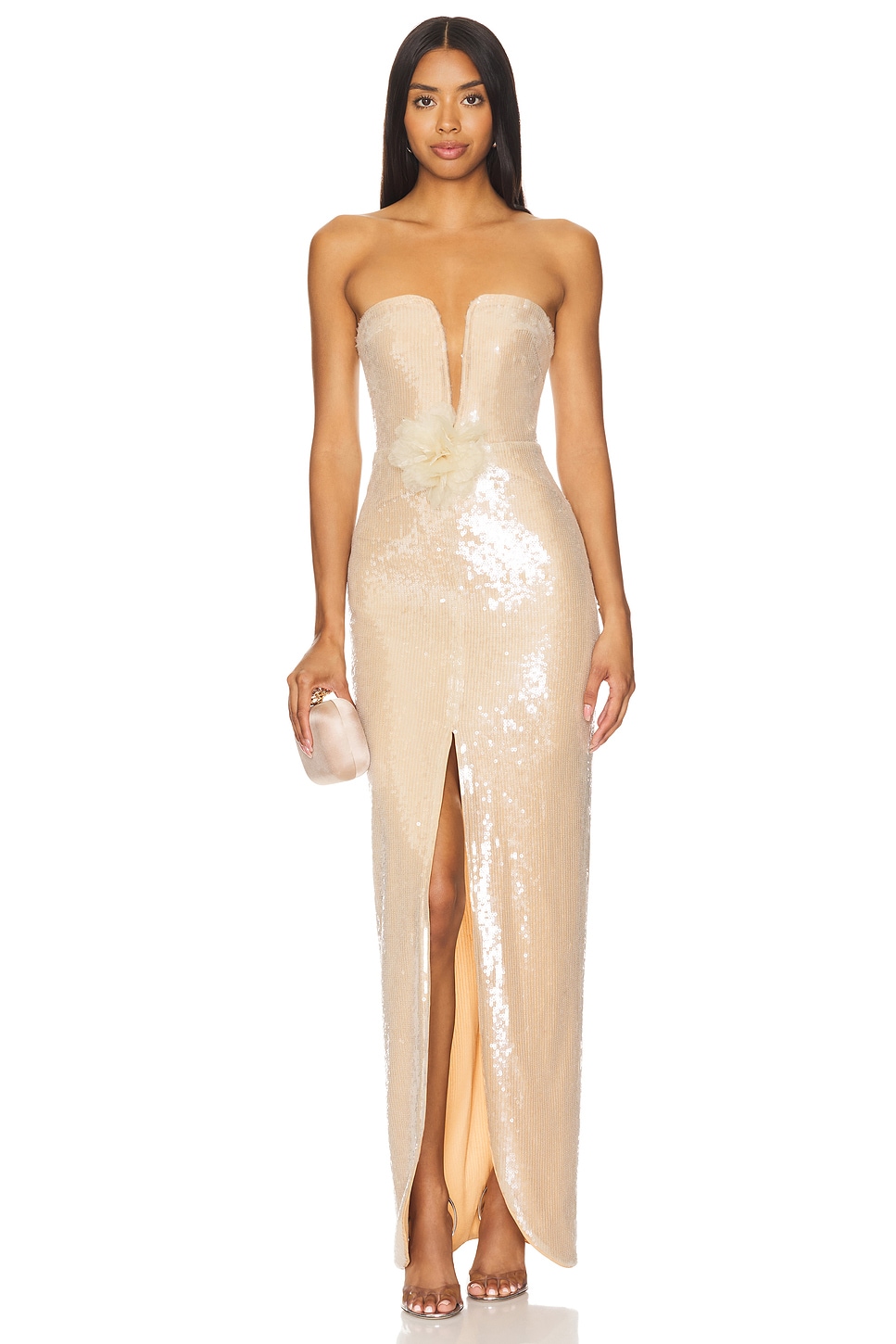 Champagne sequin maxi dress hotsell