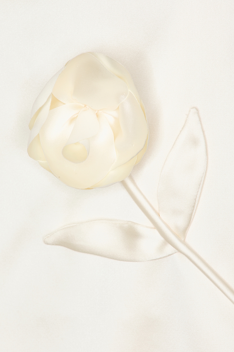 3D Flower Satin Mini Dress - Thumbnail 4