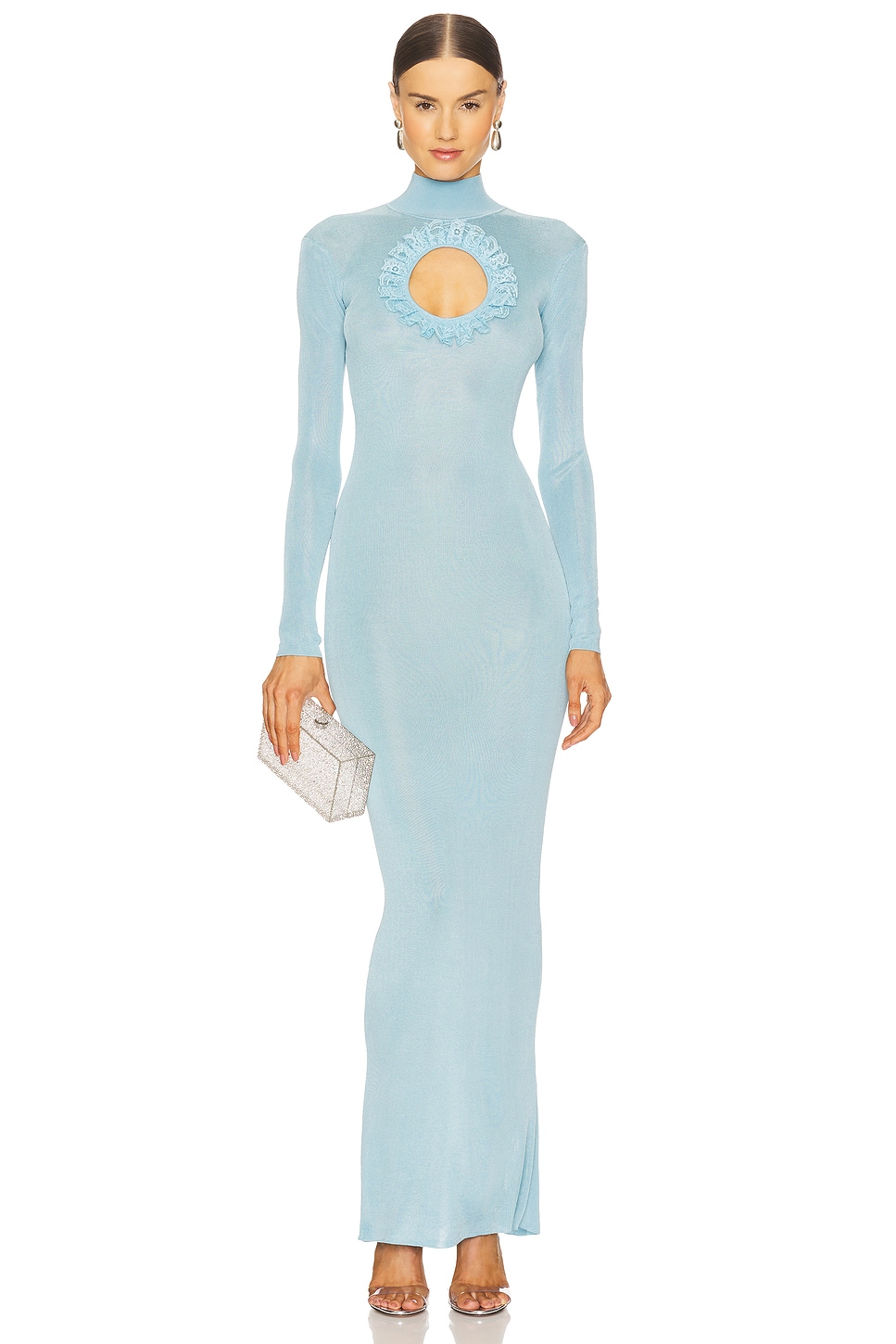 self-portrait x Christopher Kane Knit Cut Out Maxi Dress in