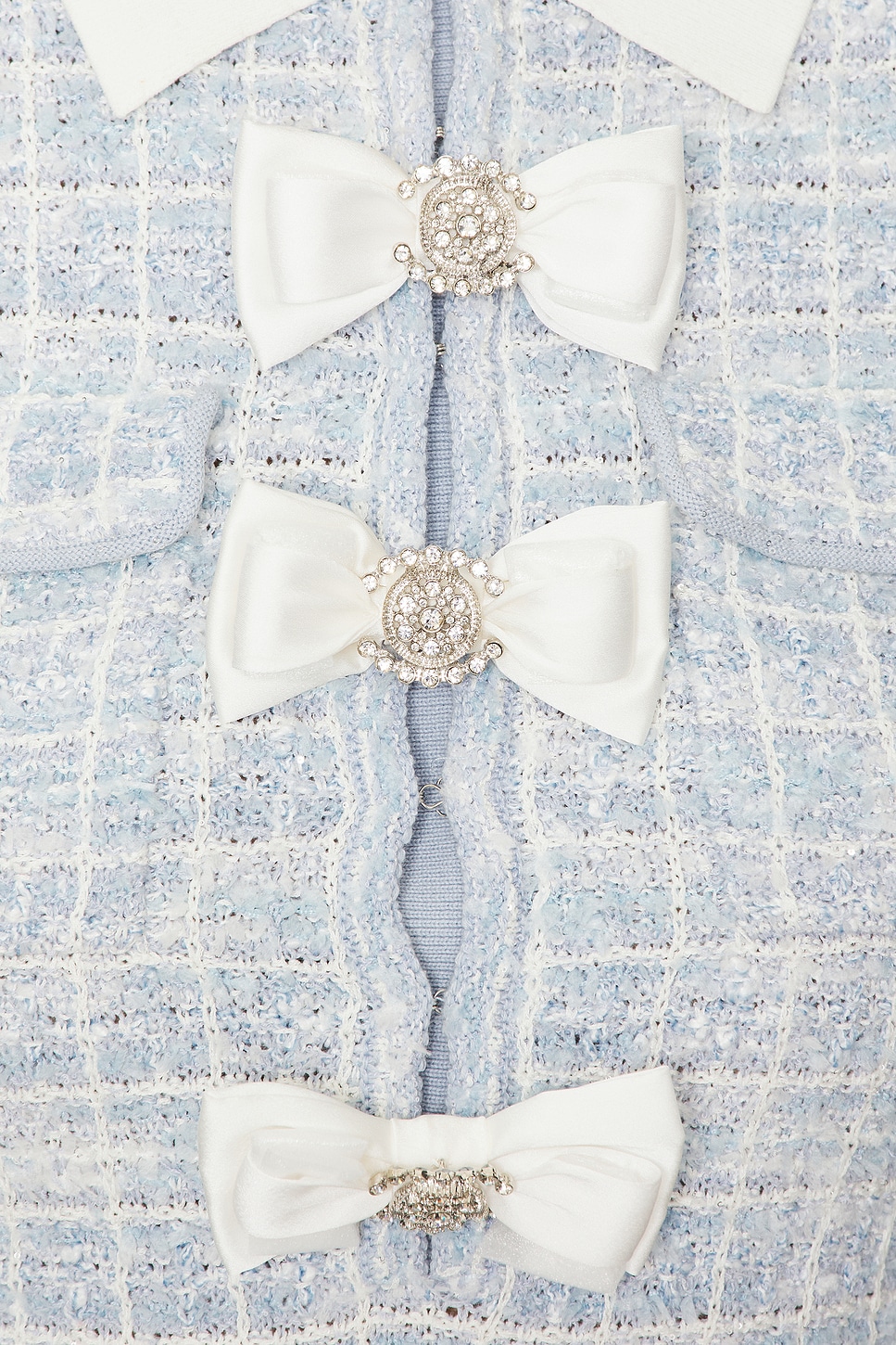Check Collared Knit Mini Dress