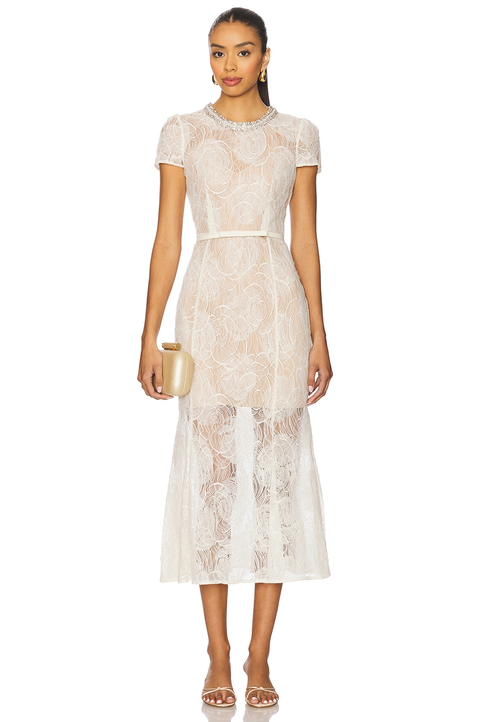self-portrait Lace Midi Dress