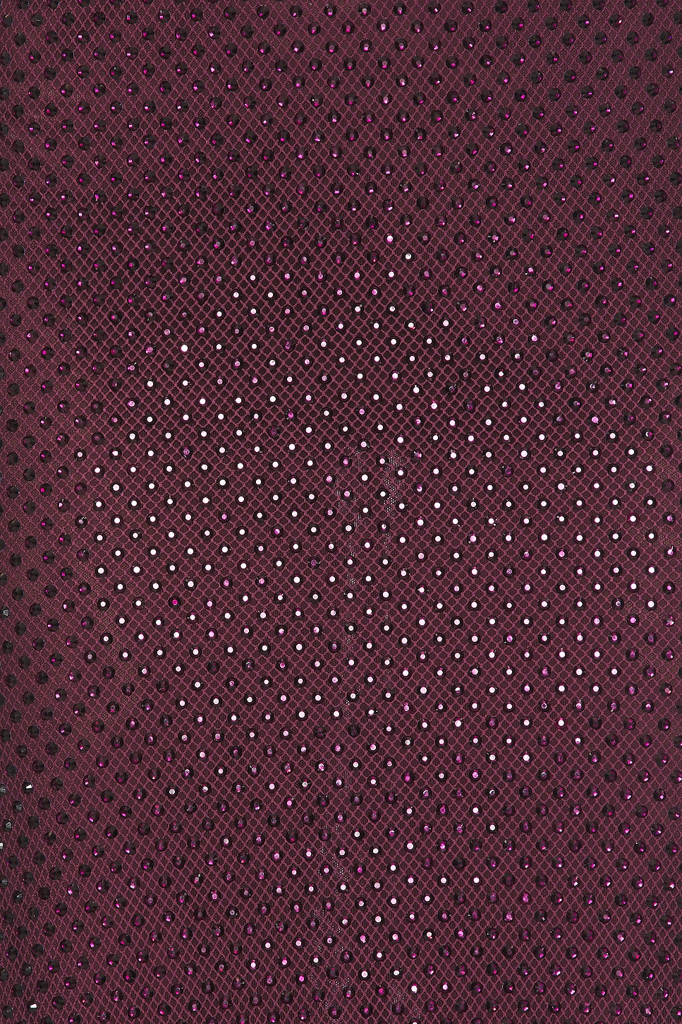 Burgundy Rhinestone Fishnet Midi Dress