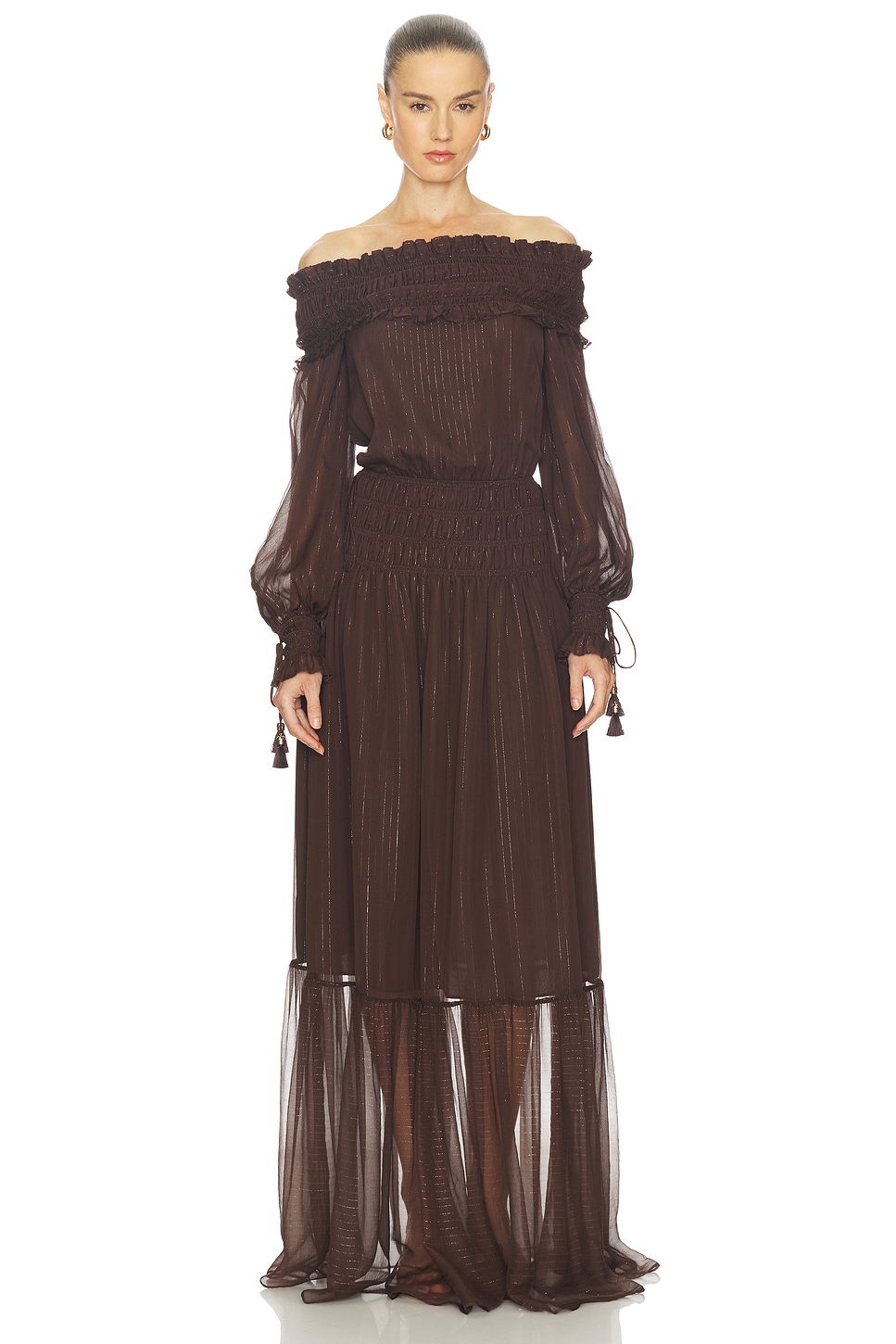 self-portrait Georgette Maxi Dress