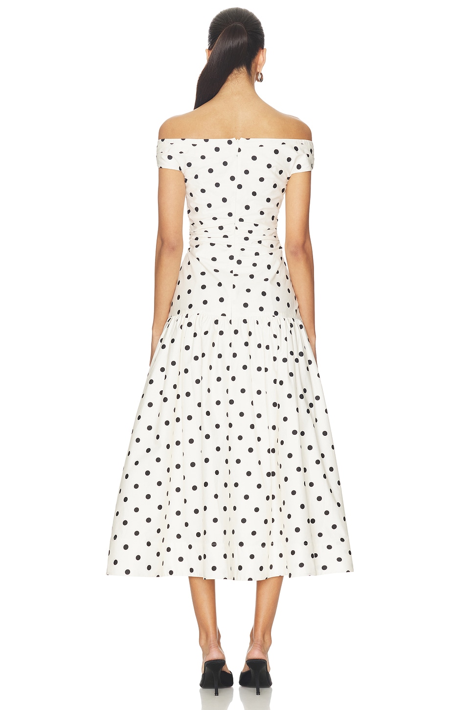 cotton on polka dot dress Midnight Dots: Navy Shirt  Elevia Center back length Polka Dot Cotton Shirt Dress