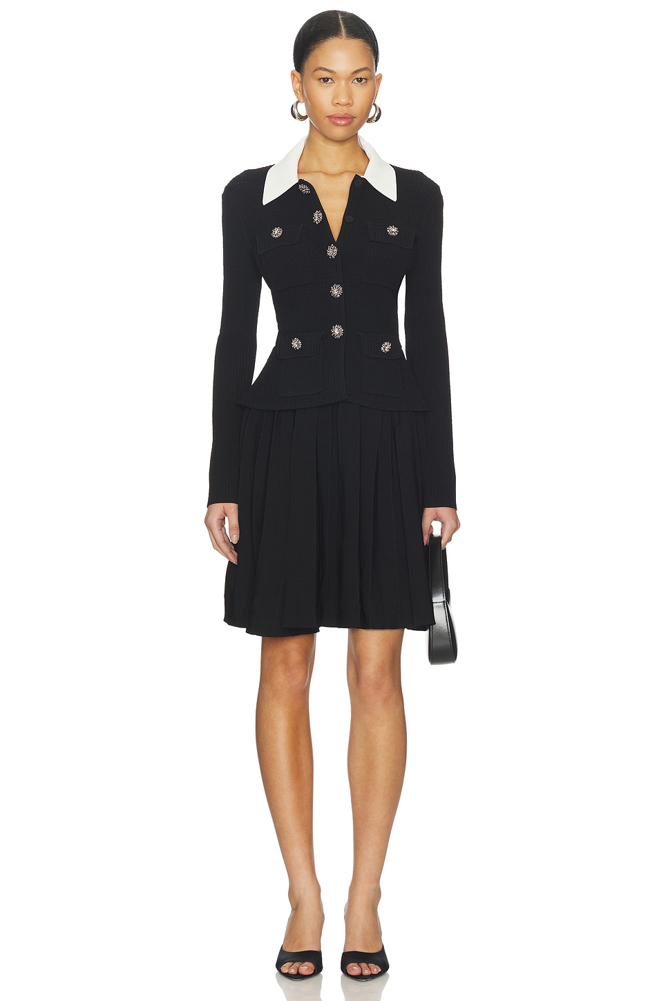 self-portrait - Tailored Knit Mini Dress | Plush
