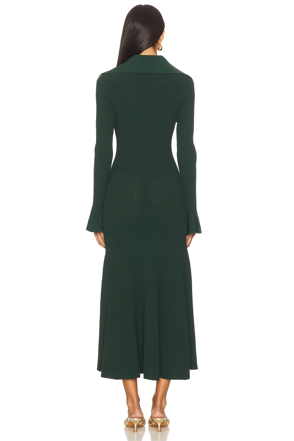 self-portrait Keyhole Knit Midi Dress in Green | REVOLVE self-portrait Keyhole Knit Midi Dress in Green | REVOLVE