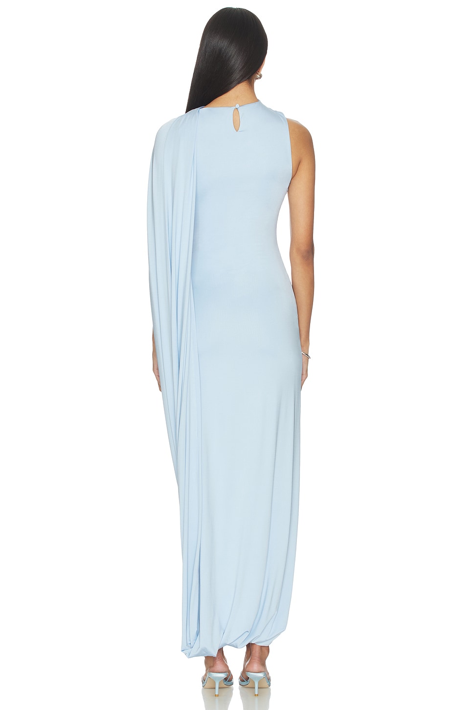 self-portrait BLUE JERSEY DRAPED MAXI DRESS マキシドレス - Blue
