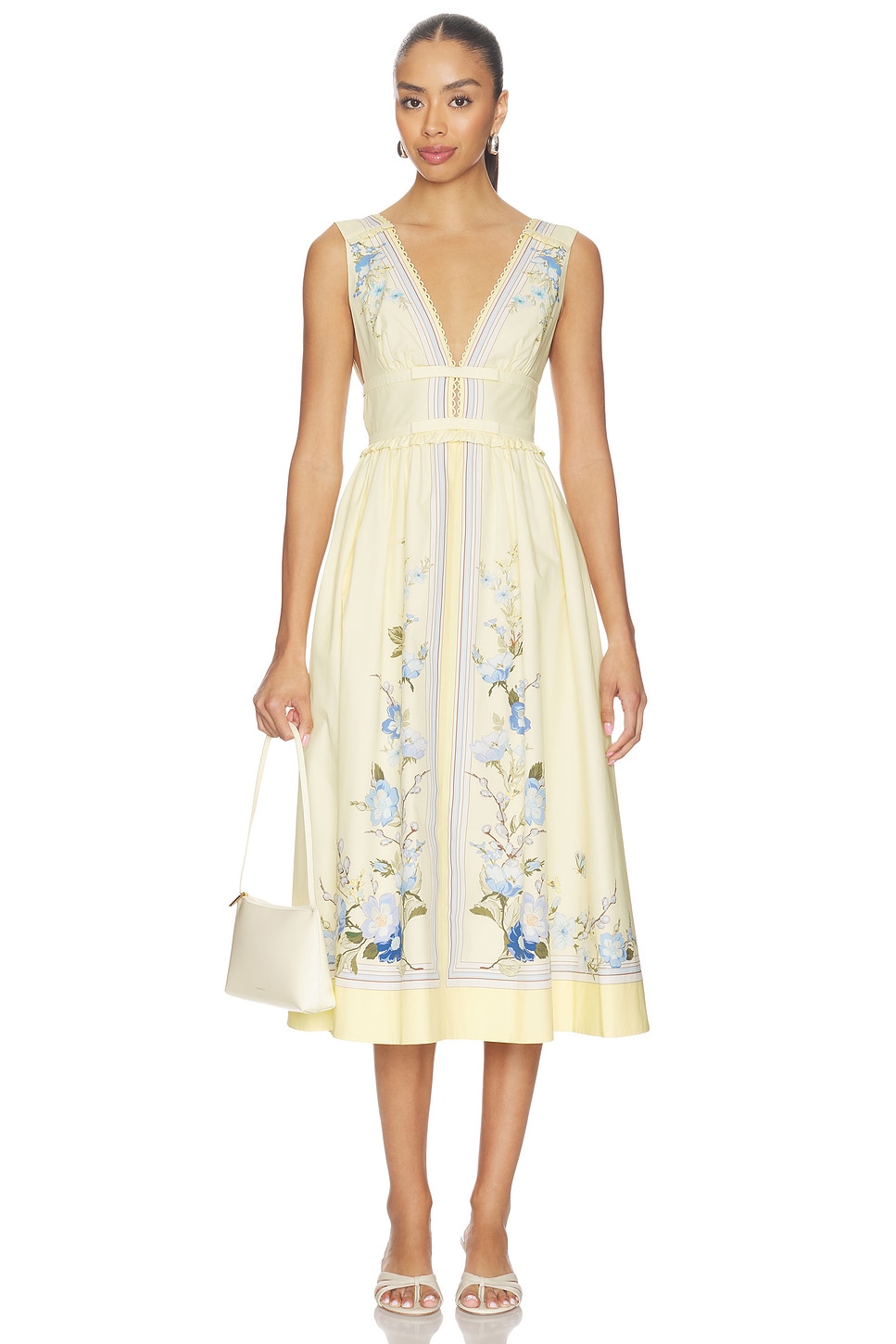 cream colored sheath dress Berylove Women Ivory Sheath Midi Dress V-Neck Semi-Formal Dress With Half Sleeves, Ivory / US10 main image 1