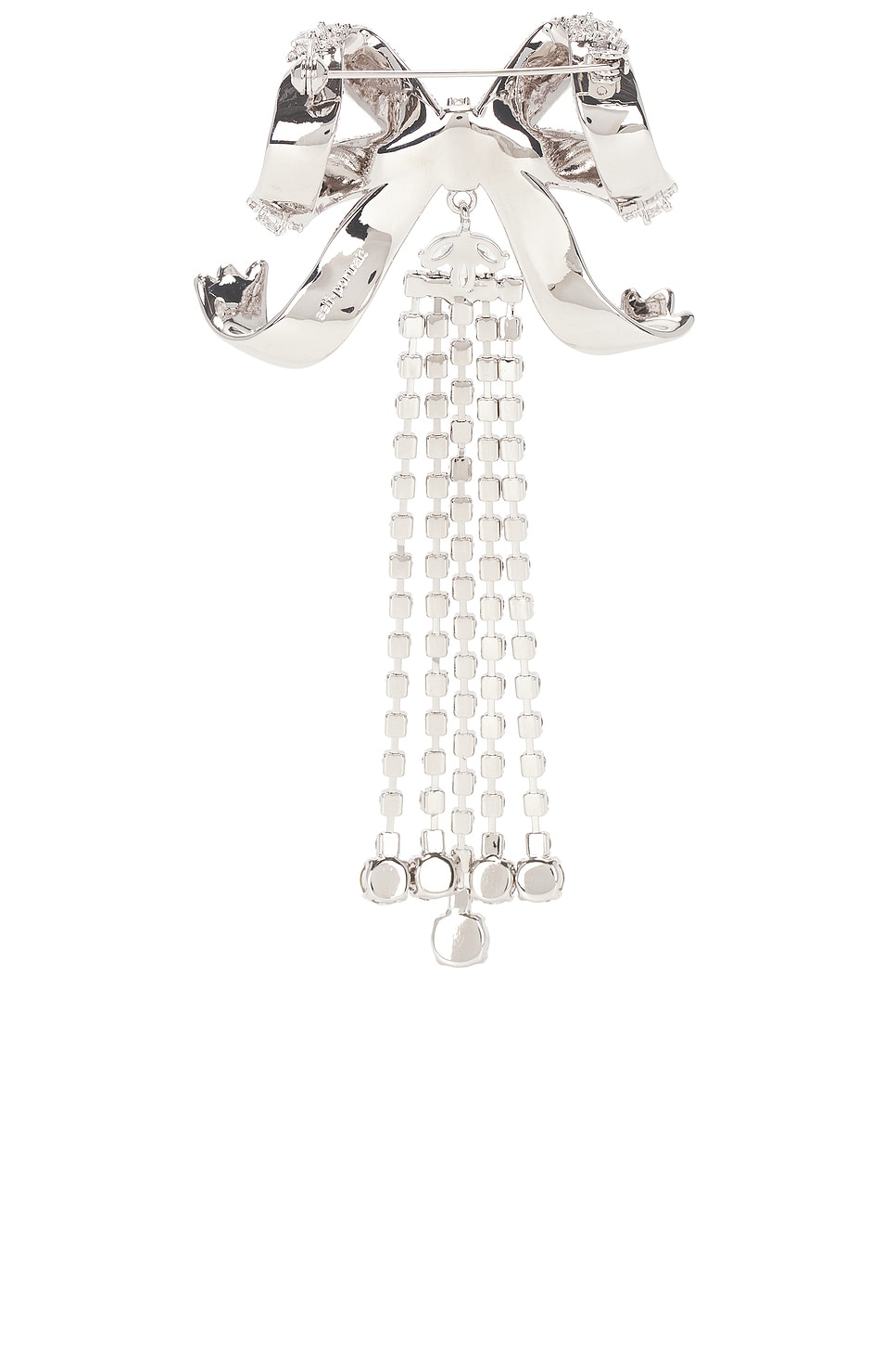 Crystal Bow Droplet Brooch
