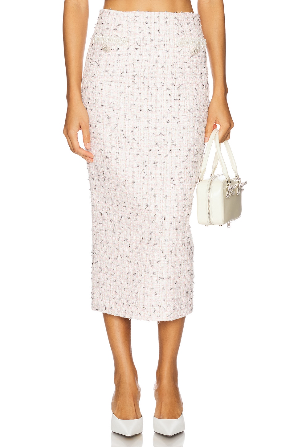 self-portrait SKIRT ミディ丈スカート - Pink | REVOLVE