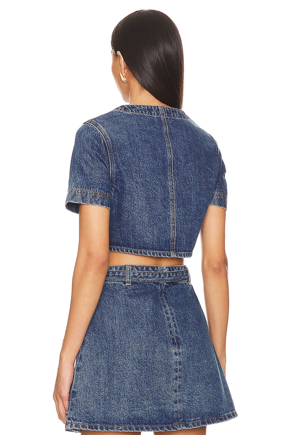 Denim Blue Crop Top