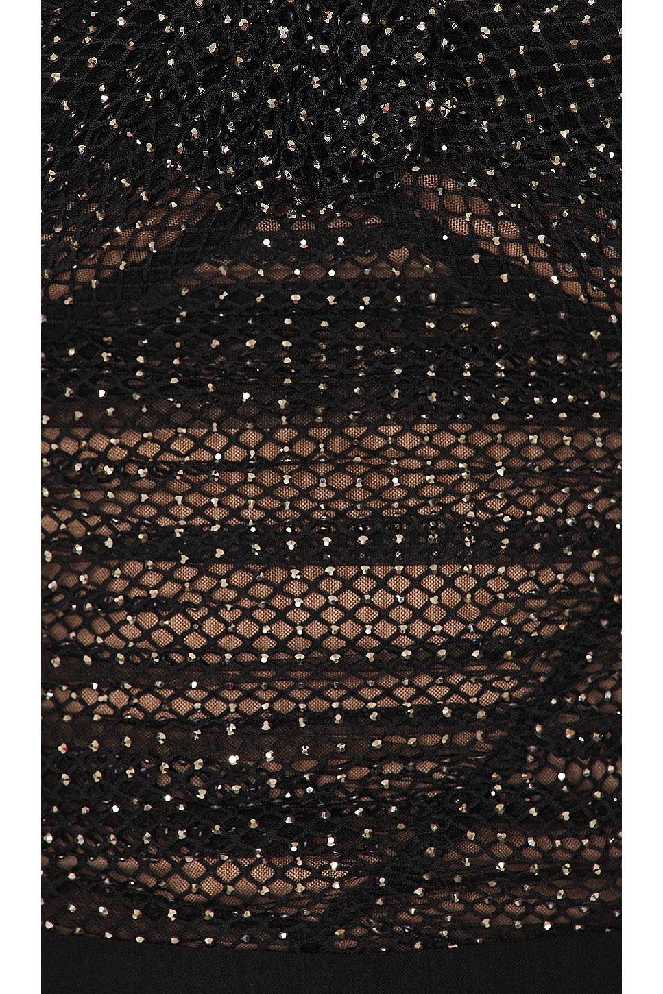 self-portrait Rhinestone Fishnet Top in Black | REVOLVE