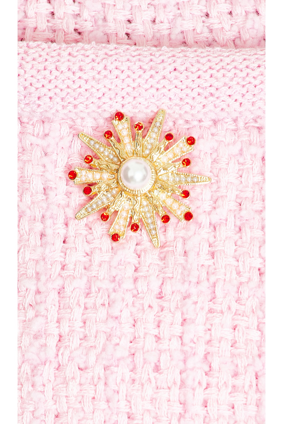 self-portrait Jewel Knit Top in Pink | REVOLVE