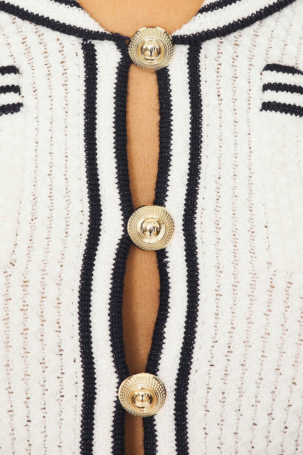 self-portrait Textured Knit Top in White | REVOLVE