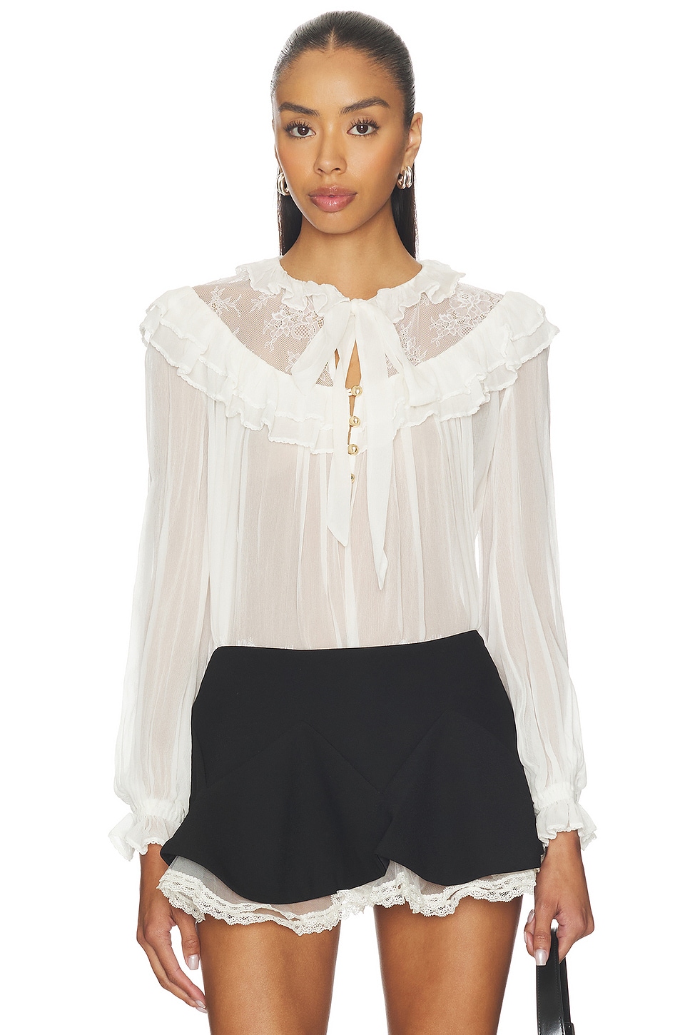 self-portrait TOP トップ - White | REVOLVE