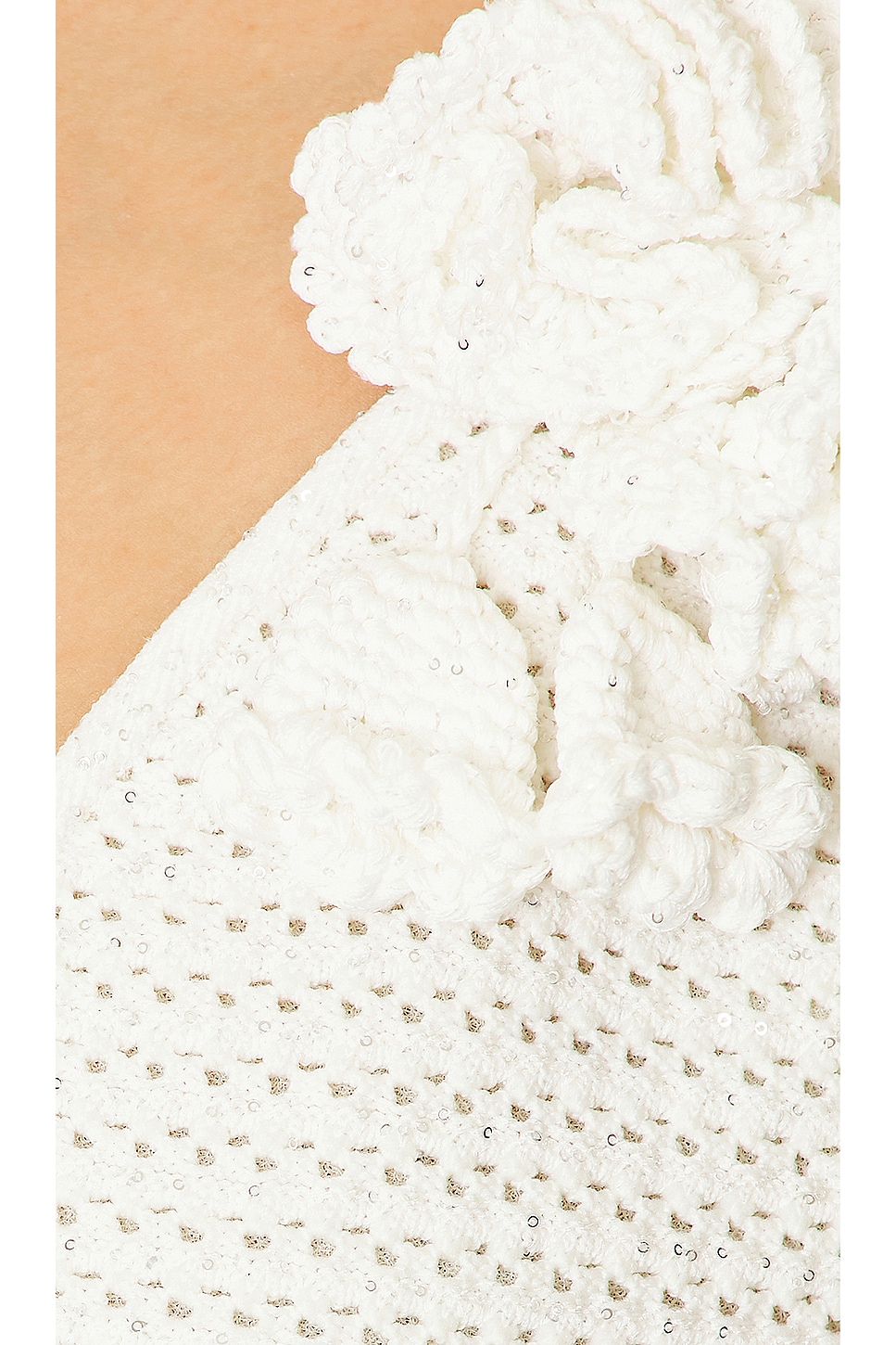 self-portrait Crochet Bikini Top in White | REVOLVE