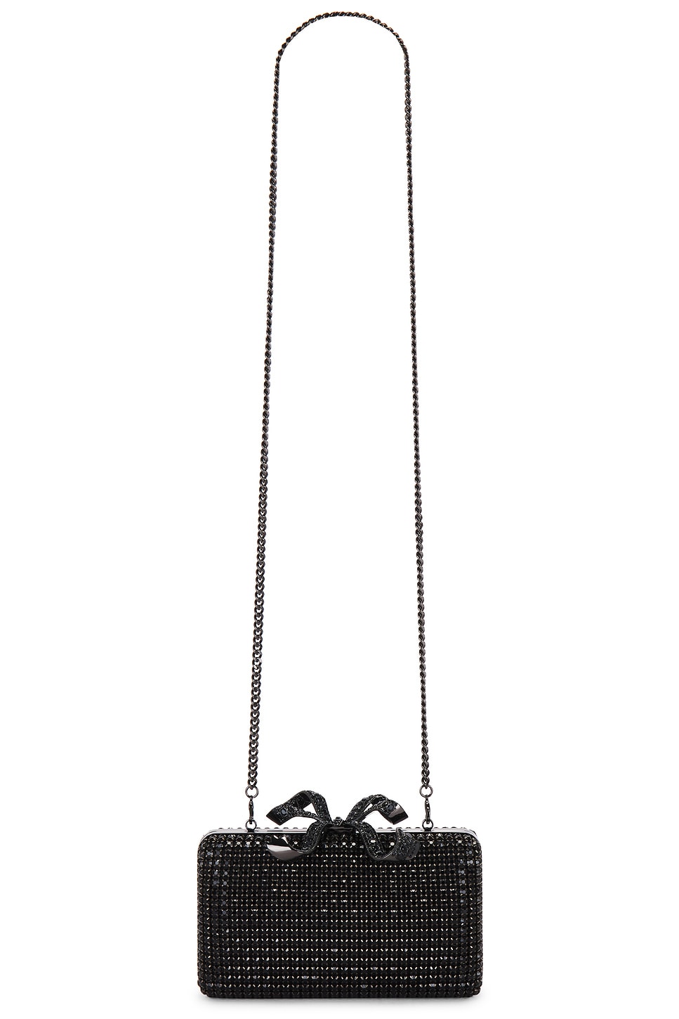 Slim Crystal Pave Box Clutch