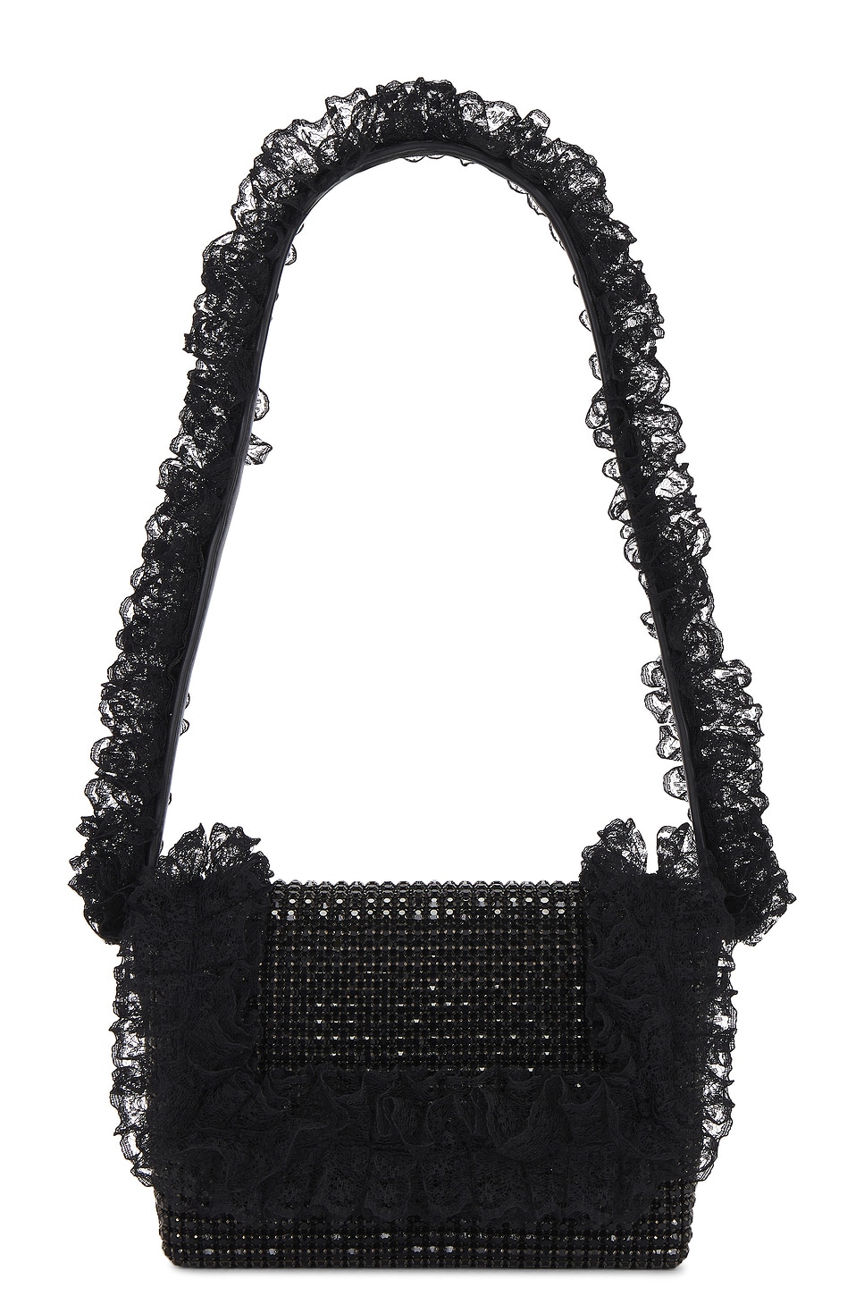 トートバッグ Self-Portrait Crystal Lace Detail Bag - Synthetic - Black Black Crystal Lace Detail Bag – self-portrait