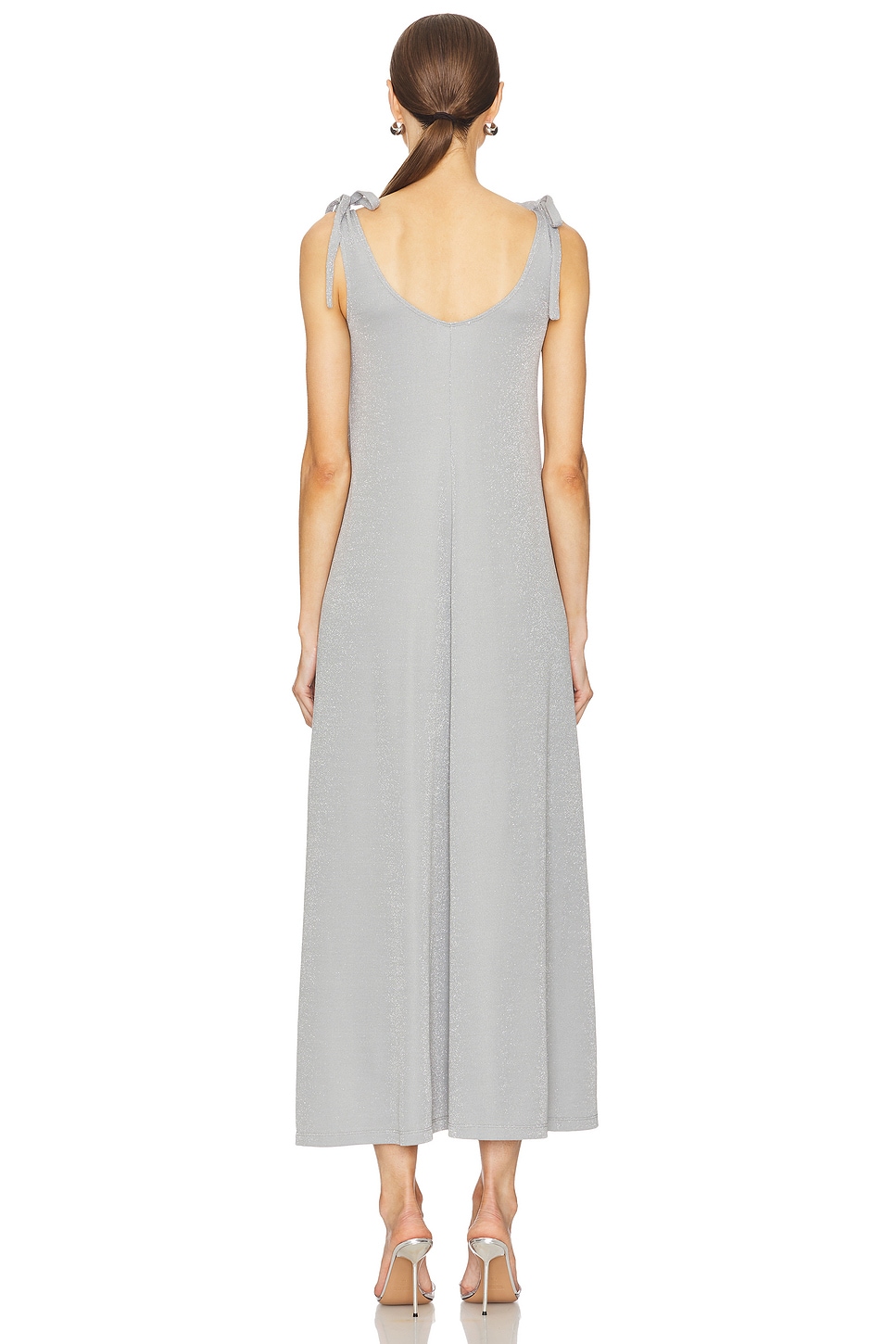 Sleeper Kylie Lurex Slip Dress in Silver REVOLVE