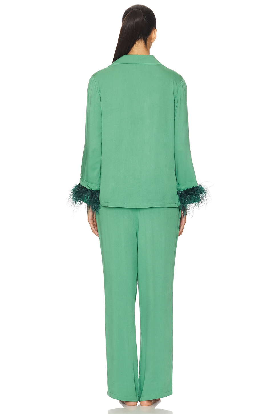 The Bow Pajama Set With Detachable Feathers