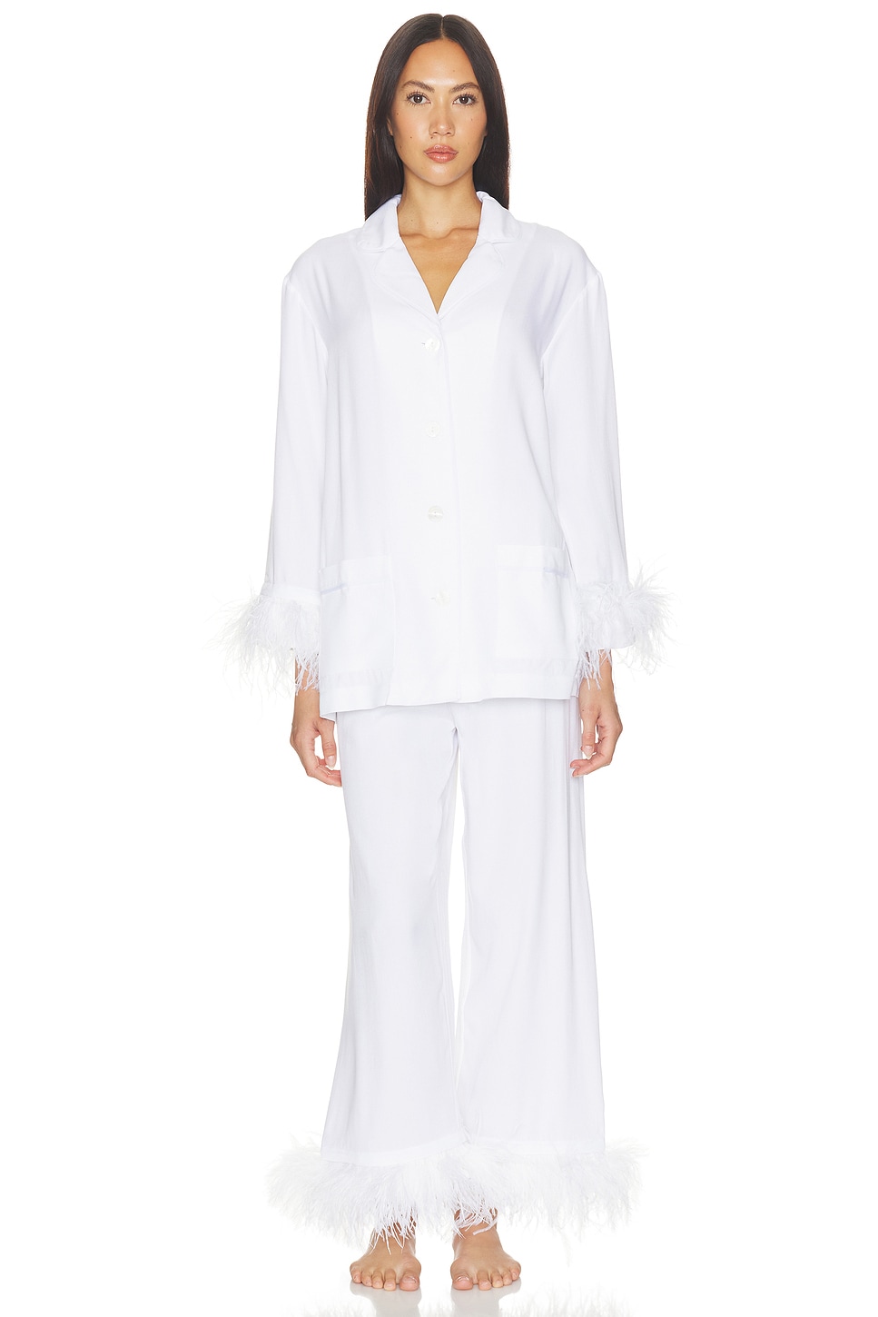Party Pajama Set With Detachable Feathers