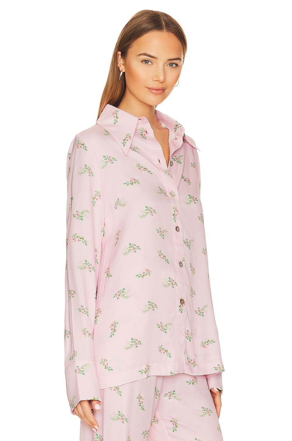 Sleeper Blossom Printed Shirt in Pink