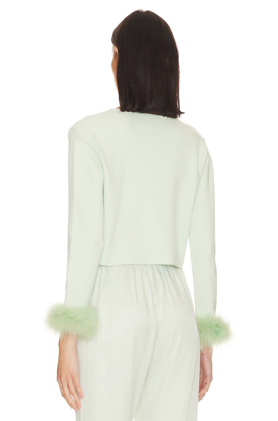 Knitted Cardigan with Detachable Feathers - Thumbnail 3