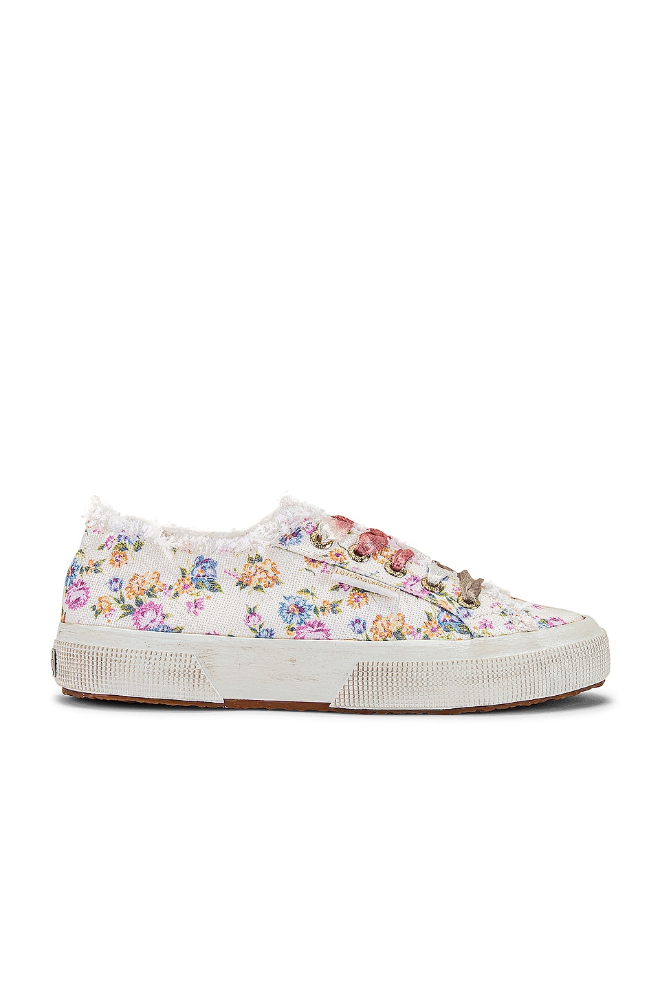 Superga x LoveShackFancy 2750 Flowers Fringed Sneaker in Flower Stream ...