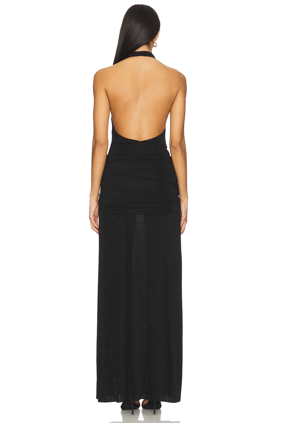 sienna deep-backless maxi dress product info and reviews Modal Lace-Trim Halterneck Maxi Dress in White - XXL