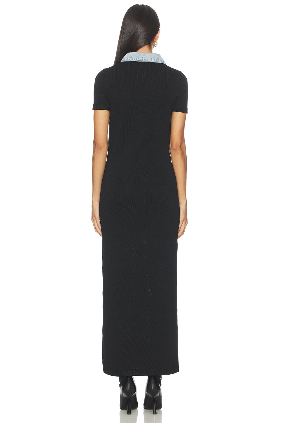 SEROYA Reye Knit Maxi Dress in Black & Coastline | REVOLVE
