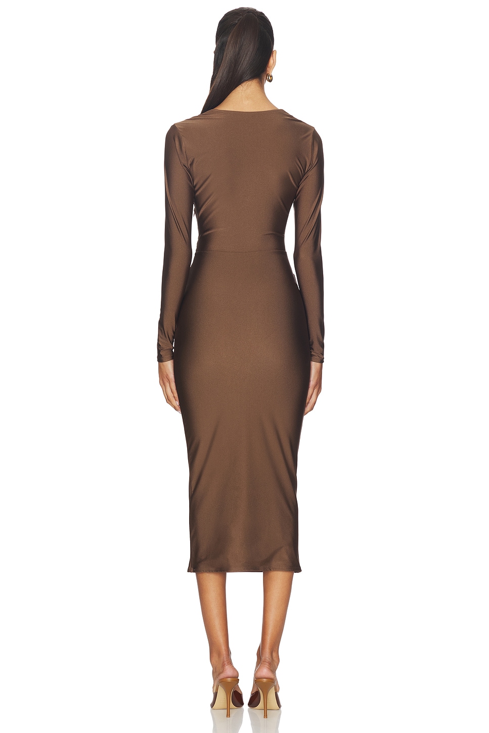 SEROYA VESTIDO MIDI MAIDA en Sable Brown | REVOLVE, image size:967x1450