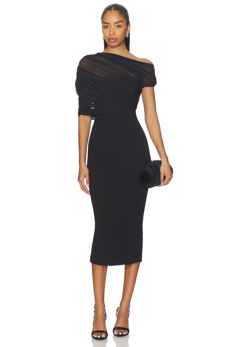knee length dresses for ladies Selma Midi Crepe Dress