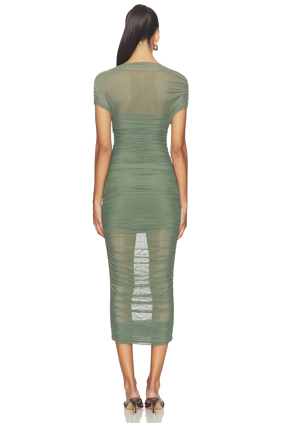 green mesh midi dress MAXINE Juda Mesh Midi Dress | Wild Dove Boutique main image 1