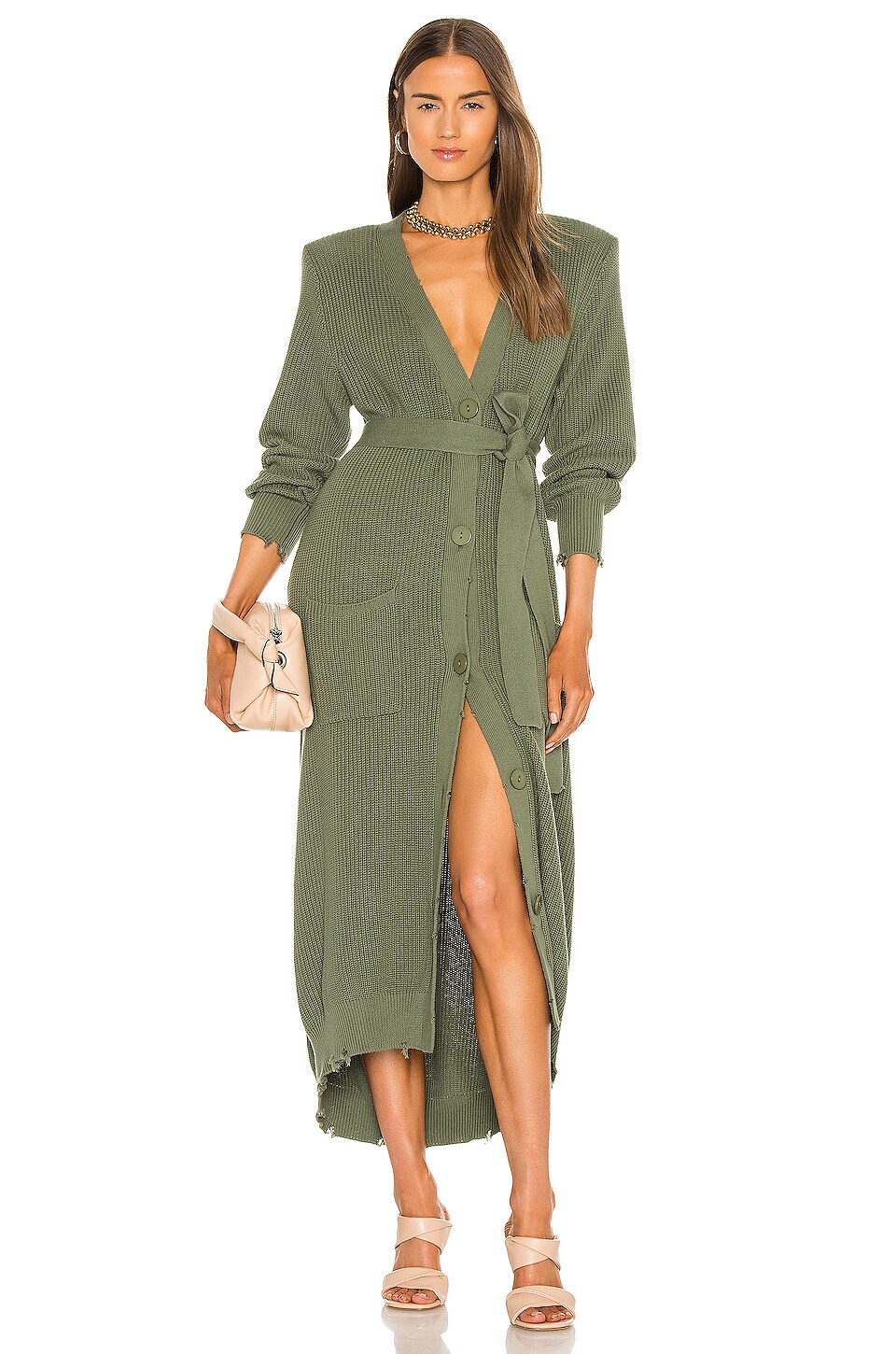 SER.O.YA Amanda Sweater Dress in Olive