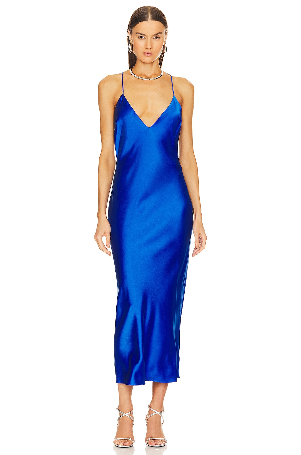 SER.O.YA Rowan Silk Maxi Dress in Royal Blue | REVOLVE