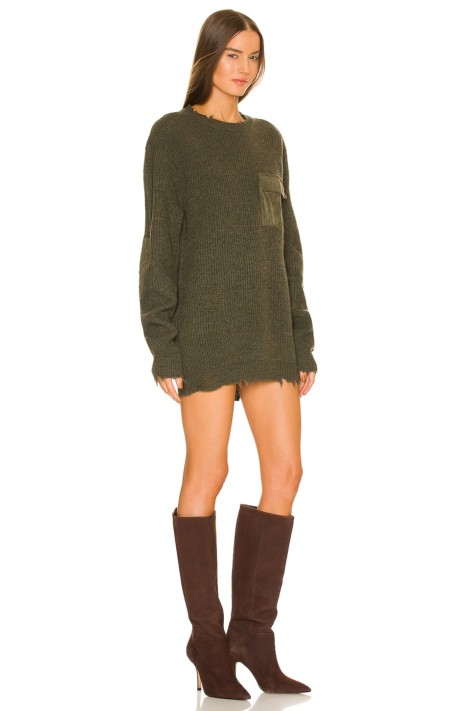 SER.O.YA Devin Sweater in Olive Wool