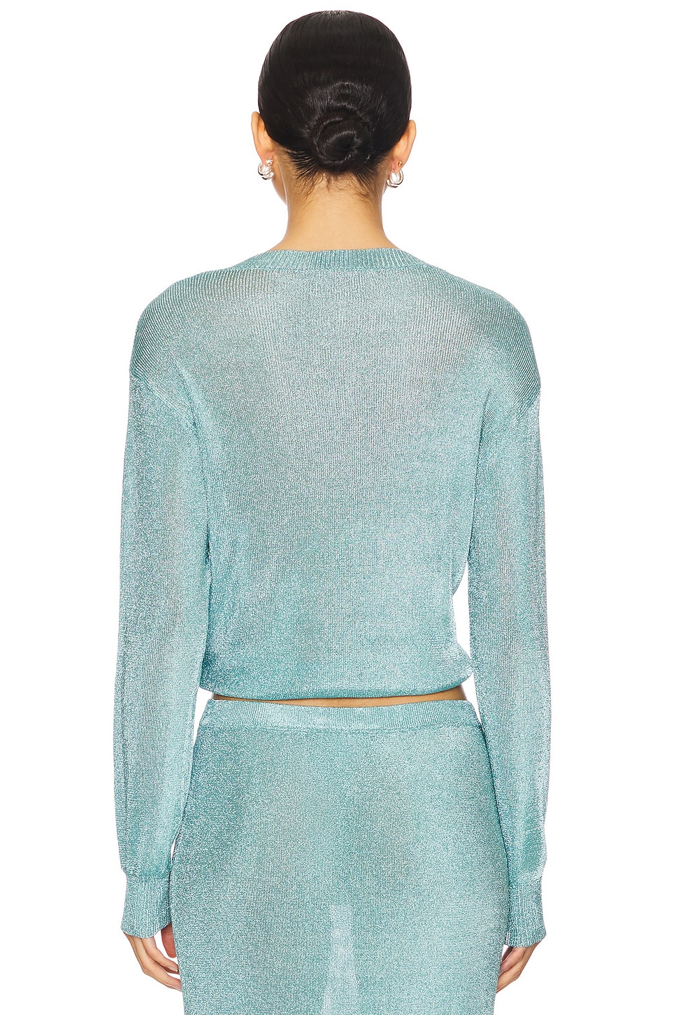 SER.O.YA Moni Metallic Cardigan Top thumbnail