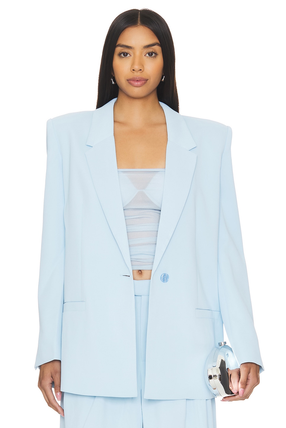 SEROYA Prudence Blazer in Powder Blue REVOLVE