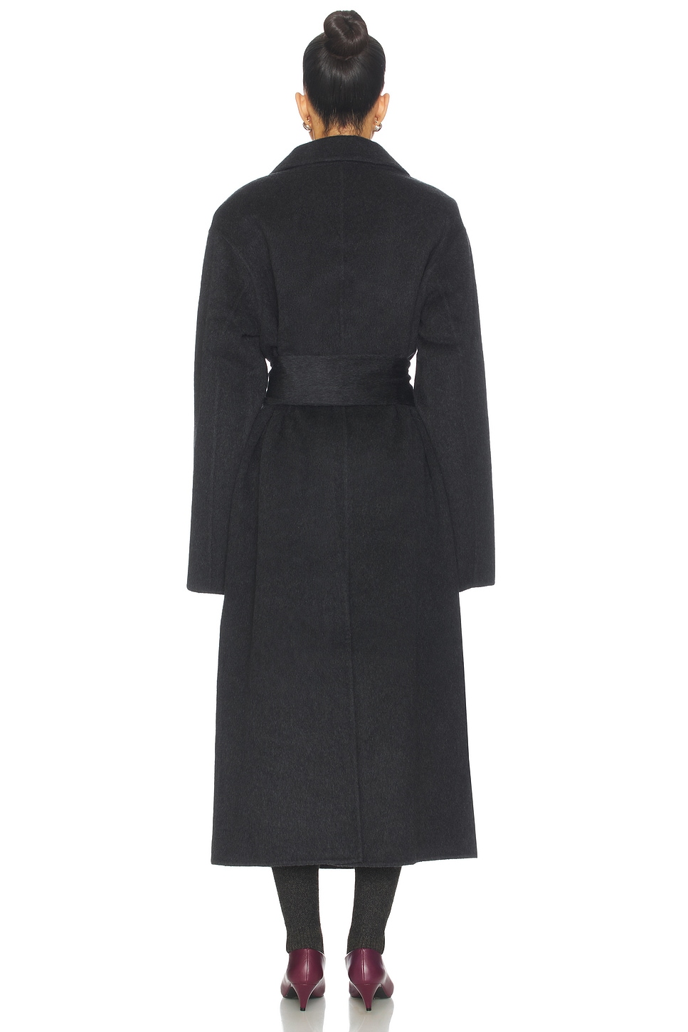 SEROYA Lyli Wool Coat in Dark Charcoal | REVOLVE