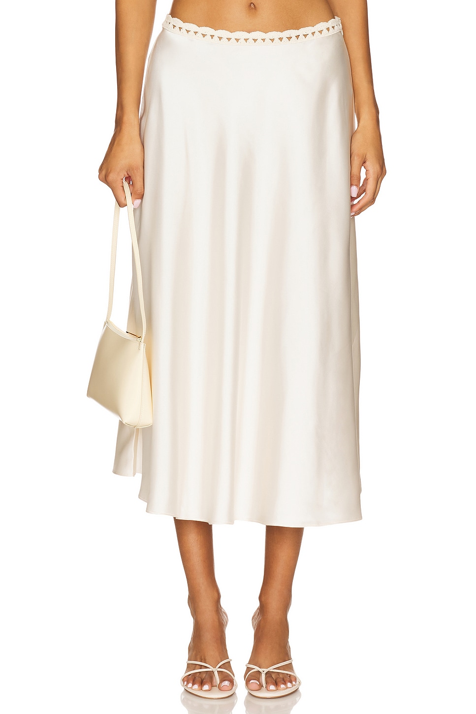 SEROYA Tamsin Midi Skirt in Eggshell | REVOLVE