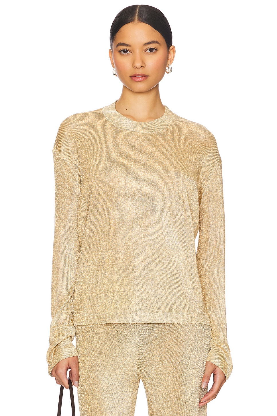 SER.O.YA Hana Metallic Knit Top