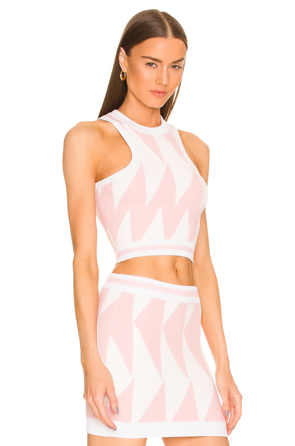 SER.O.YA Zeri Top in Pink & White